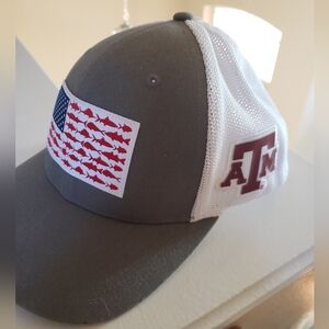 A&M UNIVERSITY AMERICAN FLAG WITH FISH BALL CAP.